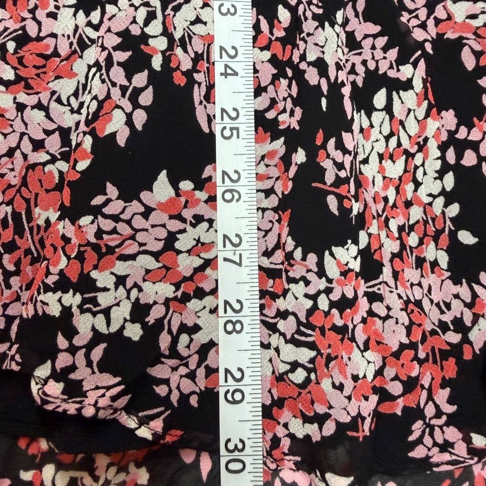 Style Co Woman 16W Black Pink Floral Print Midi Skirt Whimsigoth Flowy Coquette - Picture 8 of 8